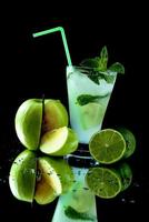 Apple mojito cocktail photo