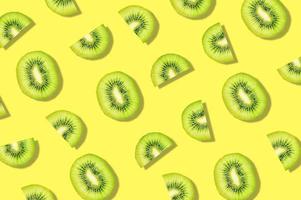 Colorful pattern of kiwi fruits Background photo