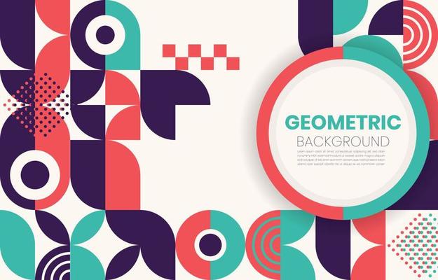 Abstract Flat Geometric Background