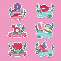 Sticker Set Collection for  International Womens Day vector