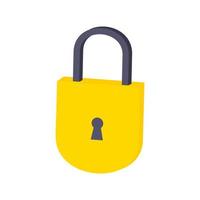 3D Isometric closed lock icon. Padlock icon for mobile and web application. Perfect for web design, banner, presentation, printed materials, infographics. Vector illustration.