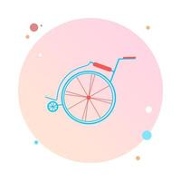 Wheelchair flat in circle icon. Beautifully designed wheelchair in round shaped icon. Wheelchair, handicapped or accessibility parking or access sign flat for apps and print. Vector illustration.