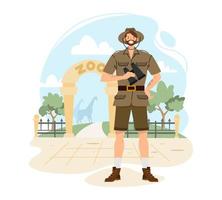 Character of Zoo Keeper vector