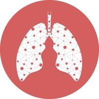 pulmones sanos modelo 3d de medicina conectada. triángulo conectado punto de puntos. Ilustración de vector de tecnología innovadora moderna del día mundial de la tuberculosis del médico en línea. pulmón humano abstracto con puntos y enlaces