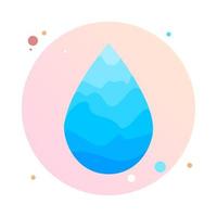 vector de gota de agua en el icono de círculo. colección de vectores abstractos de logotipo de gota de agua plana. iconos de gota, línea de triángulos de puntos de agua, lluvia, gota de agua, logotipo de la empresa y diseño de burbujas.