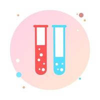 Chemical test tube pictogram icon. Laboratory glassware or beaker equipment. Experiment flasks. Trendy modern vector. Simple flat illustration. Glass chemical, laboratory flasks for science lab. vector