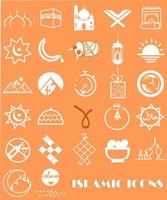 popular Islamic Line Art Icons Set. Ramadan Kareem Line Vector Icons. Islamic line icons. Included the icons as Muslim, pray, mosque, religion and more. Set of Islamic Icon, Eid Mubarak for web