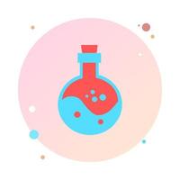 icono de pictograma de tubo de ensayo químico. material de vidrio o vaso de precipitados de laboratorio. matraces de experimento. vector moderno de moda. simple ilustración plana. frascos de laboratorio químico de vidrio para laboratorio de ciencias.