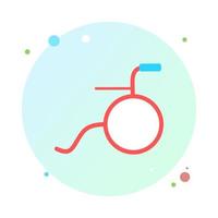 Wheelchair flat in circle icon. Beautifully designed wheelchair in round shaped icon. Wheelchair, handicapped or accessibility parking or access sign flat for apps and print. Vector illustration.