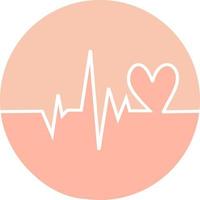 Heartbeat in circle icon with long shadows. Heart pulse. cardiogram. Beautiful healthcare, medical. Modern simple design. Icon, sign or logo. Beat pulse icon. Heart care cardiology. World heart day. vector