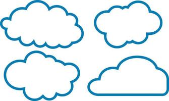 Clouds vector set