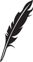 Feather silhouette vector