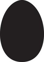 Egg silhouette, Black egg icon vector