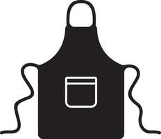 Black Apron with a pocket vector