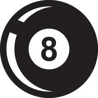 Billiards. Eight Ball icon vector