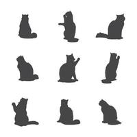 Cat Silhouette vector set