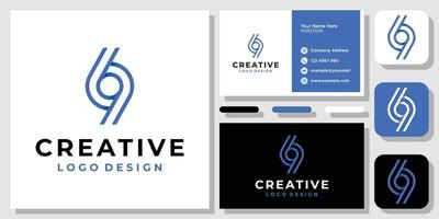 Number 6 9 Icon Creative Circle Loop Modern logo design inspiration with Layout Template Business Card vector