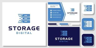 Storage Digital Technology Data Base Icon Modern logo design inspiration with Layout Template Business Card vector