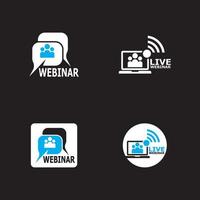 Live webinar icon and symbol template vector