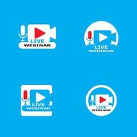 Live webinar icon and symbol template vector