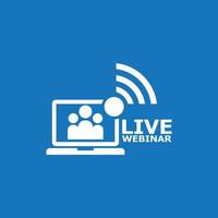 Live webinar icon and symbol template vector