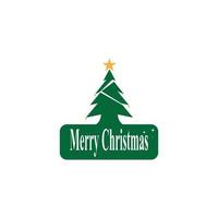 Merry christmas logo vector template