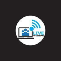 Live webinar icon and symbol template vector