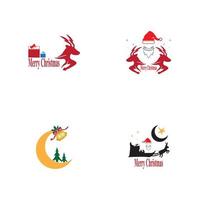 Merry christmas logo vector template