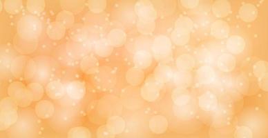 Abstract yellow bokeh background with defocused circles and glitter. Decoration element for Christmas and New Year holidays, greeting cards, web banners, posters - Vector