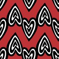 Heart doodle drawing seamless pattern.Design decoration element. vector