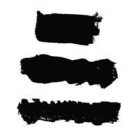 Vector set with black oil paint spot isolated on white background, texture hand drawn illustration. Use it as element for design greeting card, banner, Social Media post, invitation, graphic design