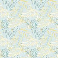 Vector seamless pattern with colorful illustration of tropical palm leaves. For wallpaper, textile print, pattern fills, web page, surface textures, wrapping paper, design of presentation