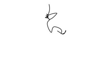 Continuous Line Drawing Abstract Female Portrait Logo Icon Label video