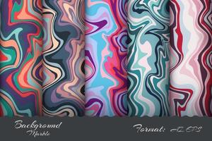 Set Marble Texture Background Pattern vector