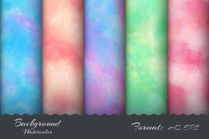 Set Watercolor Background, Paint Illustration vector