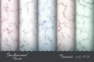 Set Marble Texture Background Pattern vector