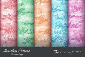 Set Miilitary Camouflage Seamless Pattern