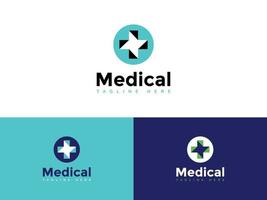 plantilla de vector de logotipo de atención médica de clínica médica