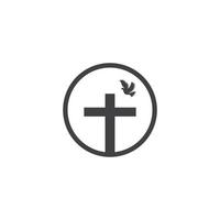 Christian Cross Abstract Mark Pictorial Emblem Logo Symbol Iconic Creative Modern Minimal Editable in Vector Format