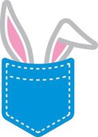 Easter bunny in a pocket
