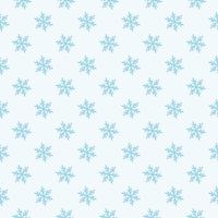 Snowflake simple seamless pattern. Blue snow on white background. Abstract wallpaper, wrapping decoration. Symbol of winter vector