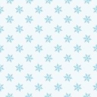 Snowflake simple seamless pattern. Blue snow on white background. Abstract wallpaper, wrapping decoration. Symbol of winter vector