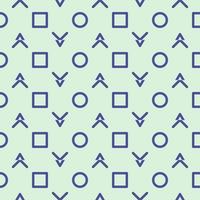 Seamless pattern of circles, triangles, and squares. Seamless pattern ornament vector