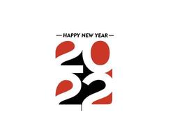 Happy New Year 2022 Text Typography Design Patter, Vector illustration.