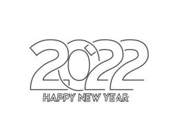 Happy New Year 2022 Text Typography Design Patter, Vector illustration.