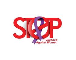 Stop Violence Against Women in The International Day for the Elimination of Violence against Women vector