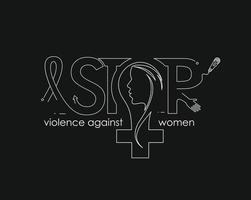 Stop Violence Against Women in The International Day for the Elimination of Violence against Women vector