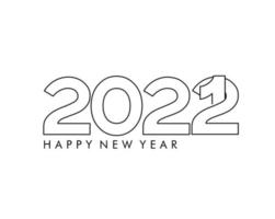 Happy New Year 2001- 2022 Text Typography Design Patter, Vector illustration.