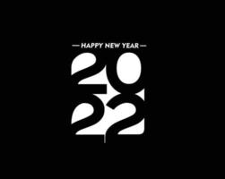 Happy New Year 2022 Text Typography Design Patter, Vector illustration.