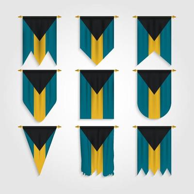 Bahamas Flag in Different shapes, Flag of Bahamas in Various Shapes